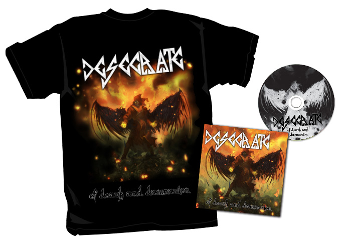 T-shirt and album design for <br>
Of Death and Damnation