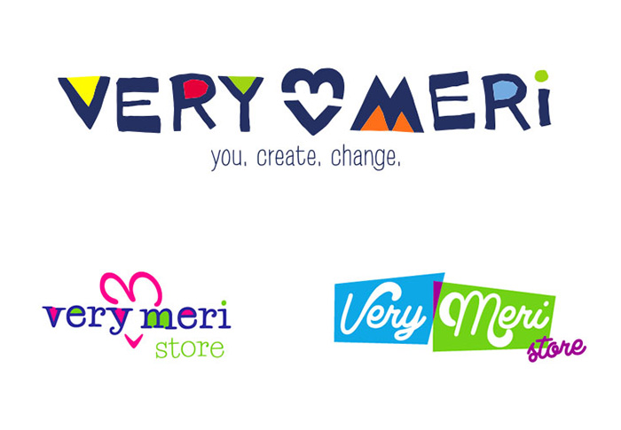Very Meri logo explorations